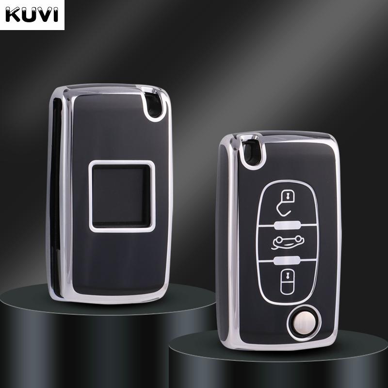 Новый чехол для дистанционного ключа из ТПУ для Peugeot 107 207 307 308 407 607 3008 5008 для Citroen Xsara Picasso C5 C6 C8 без ключа
