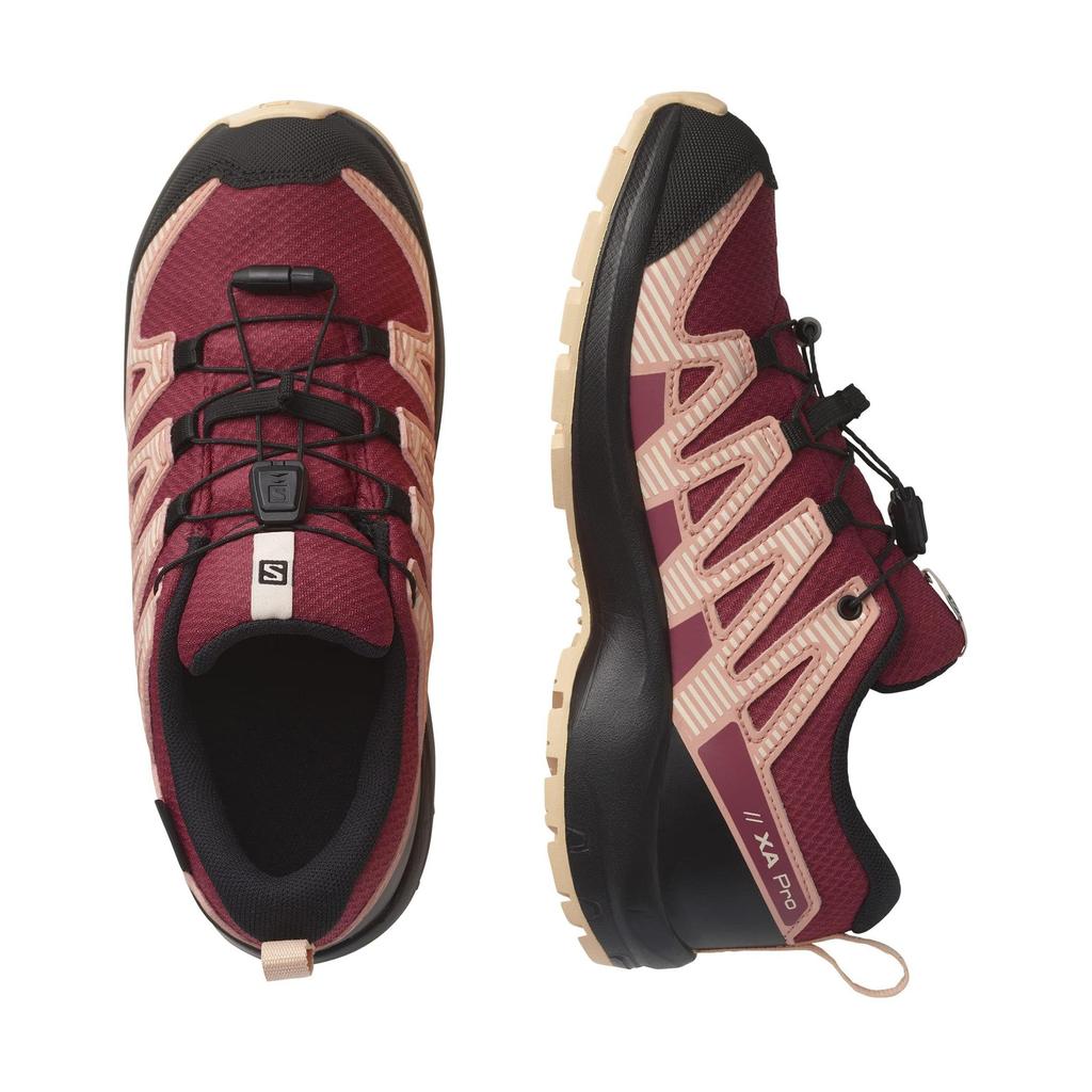 SALOMON Кроссовки детские XA Pro V8 CSWP Junior Earth Red Almond Cream Pink Black L41614400