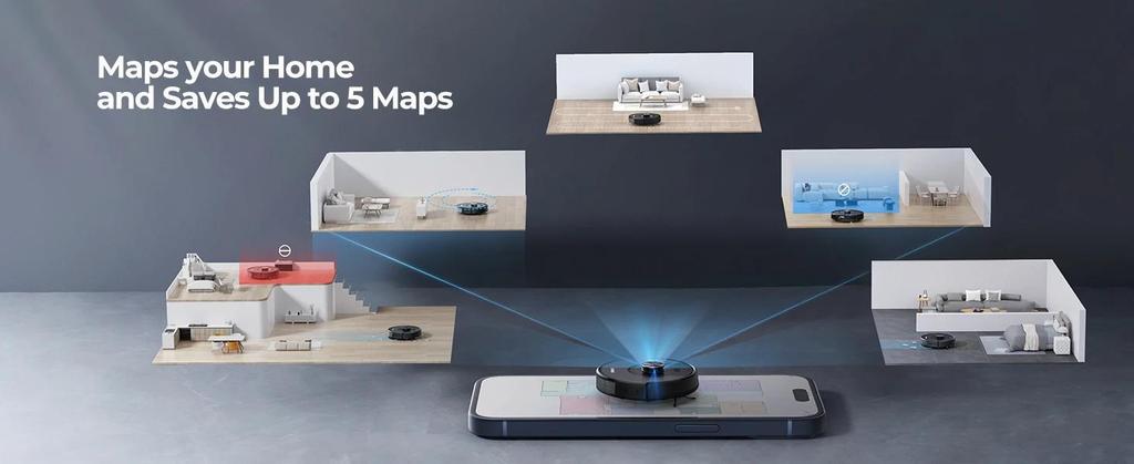 Laresar 01 Робот-пылесос Швабра LDS Лидарная Навигация 5000Па Умное Планирование Картографирование Дом Мытье Пола Ковер Шерсть Животных Уборка