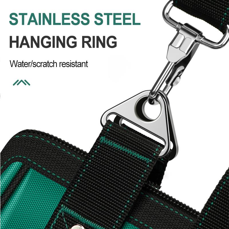 AIRAJ  New Electrician Tool Bag with Reflective Strip Oxford Cloth Wear-resistant Multi-Pocket Waterproof Storage Hand Bag