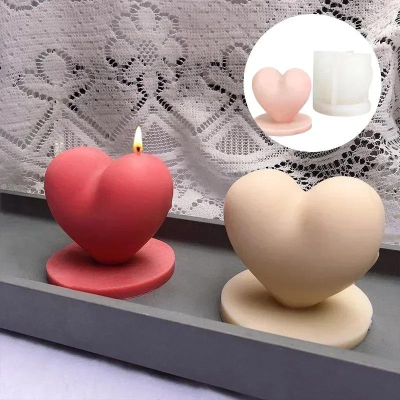 3D Форма для свечи 'Любовь' силиконовая креативная DIY ручная работа в форме сердца для мыла гипса свечей аксессуары для подарка на День святого Валентина