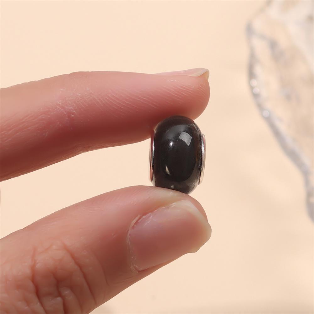 30/50/100 шт. бусин с крупным отверстием, бусины-ручки из смолы с крупным отверстием, европейские бусины, стеклянные бусины с крупным отверстием, бусины со стразами, изготовление ручек, изготовление браслетов оптом