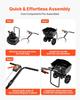 Push Lawn Spreader, 3m Spreading Width, Broadcast Spreader with 59kg Load Capacity & 10 in All-Terrain Tires, Walk-Behind Garden & Lawn Broadcast