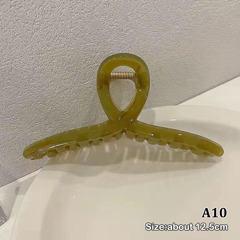 Модные заколки для волос больших размеров для девочек и женщин, прозрачные когти для волос, зажим для хвоста, аксессуары для волос в виде краба, головные уборы