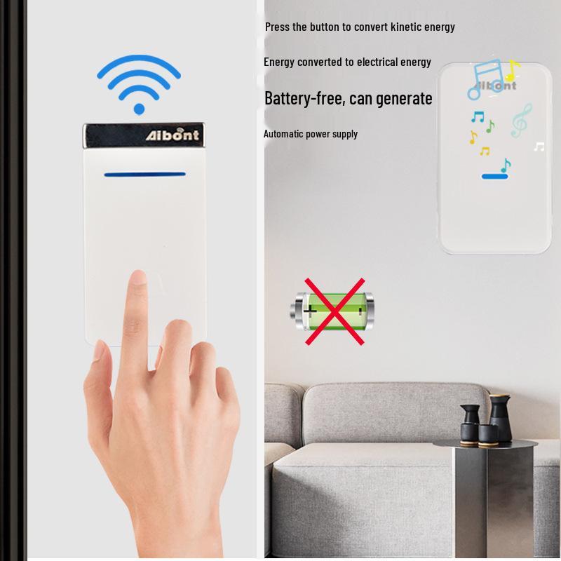 Ultra-Long Range Wireless Doorbell with Mobile Control and Self-Powered Dual Receivers