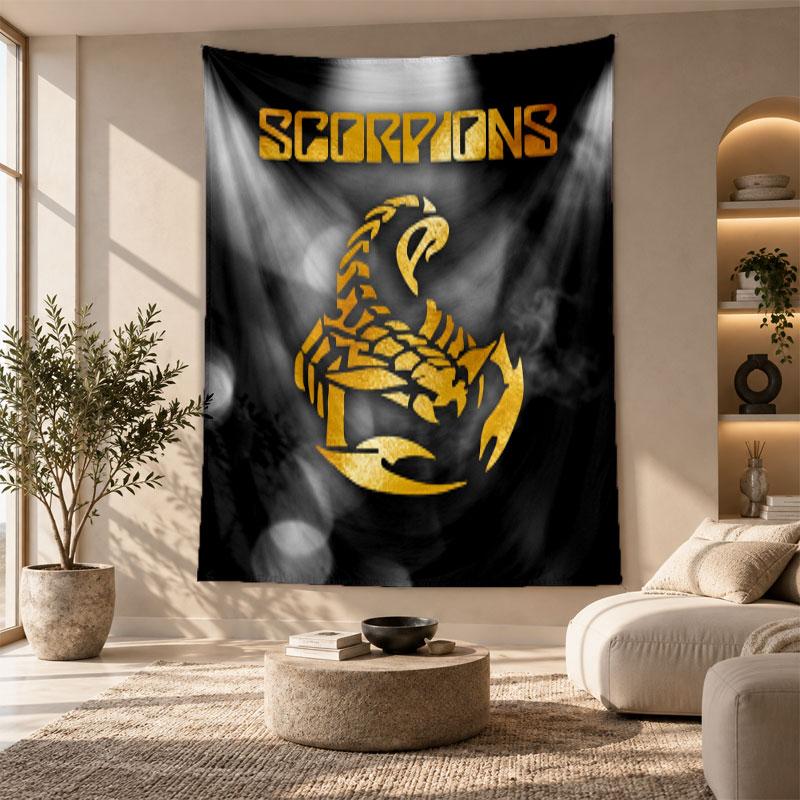 Decorative Tapestry,Scorpions Printed Wall Art, Lightweight Wall Hanging For Bedroom Background