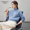 Komon Boca 2025 Осень/Зима Женский Утолщенный Кашемировый Свитер с Полувысоким Воротником