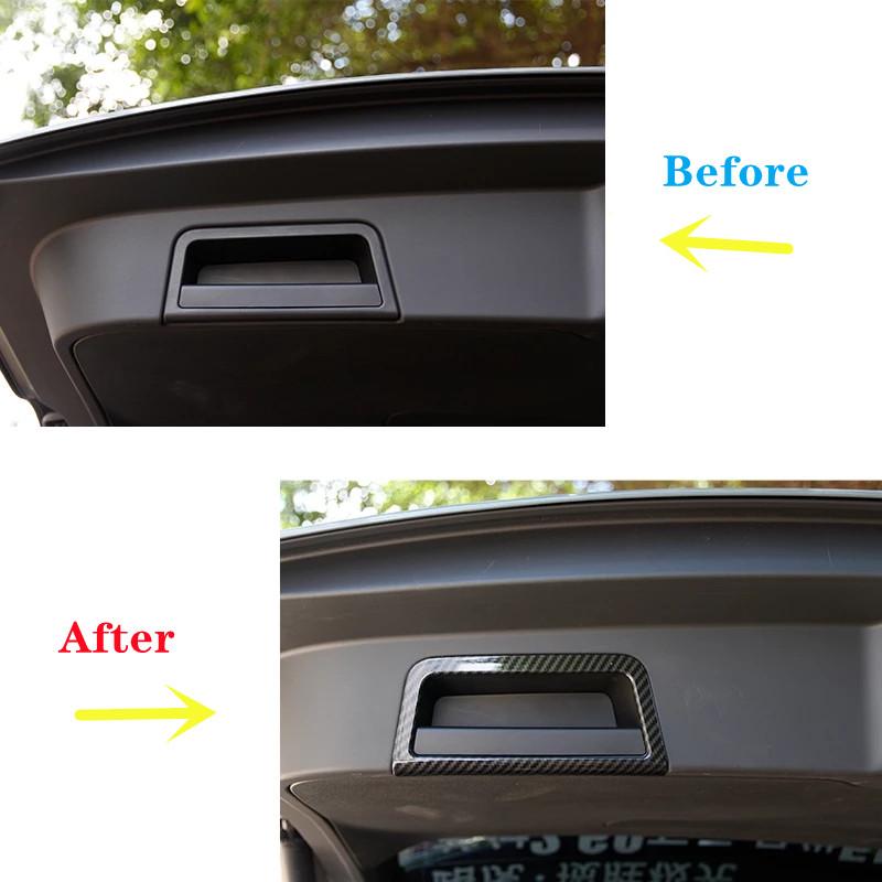 2Pcs/Set ABS CarTailgate Handle Decorative Frame Stickers Fit For Land Rover Range Rover Evoque L551 Auto