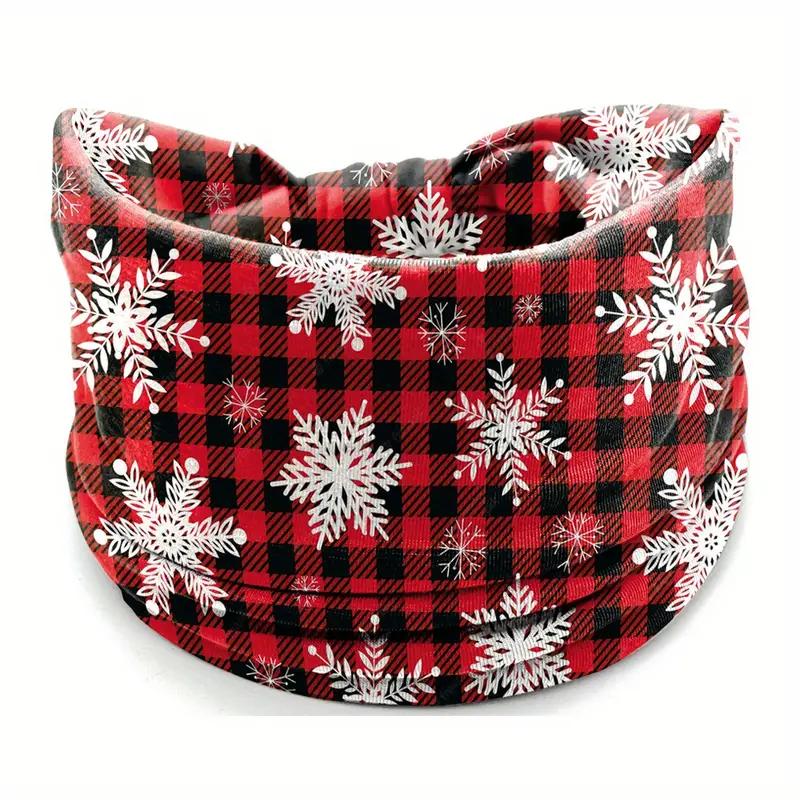 Рождественская повязка на голову с клетчатым узором, 4 шт., спортивная повязка для йоги Nad, эластичная повязка на голову, аксессуары для волос