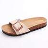 Fashion Comwarm Summer Women's Flat Sandals Gradient Cork Slippers Fashion Cork Flip Flops Women Outdoor Beach Shoes With Double Buckle