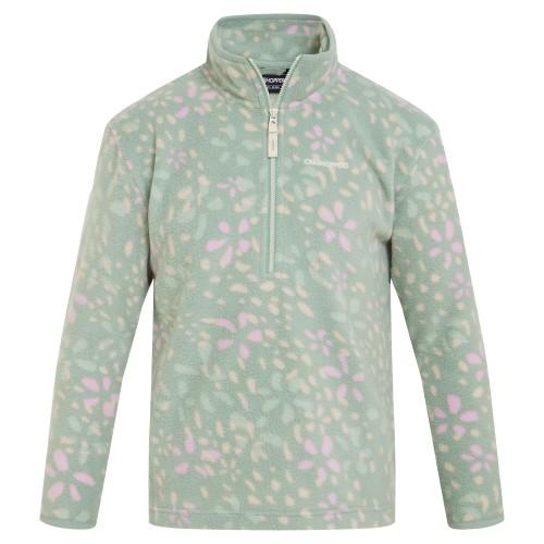 CRAGHOPPERS Childrens/Kids Calke Petal Half Zip Fleece Top
