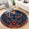 1pc Wolf Head Design Chair Carpet for Office, Round Non Slip Durable Large Size Office Carpet, Suitable for Office