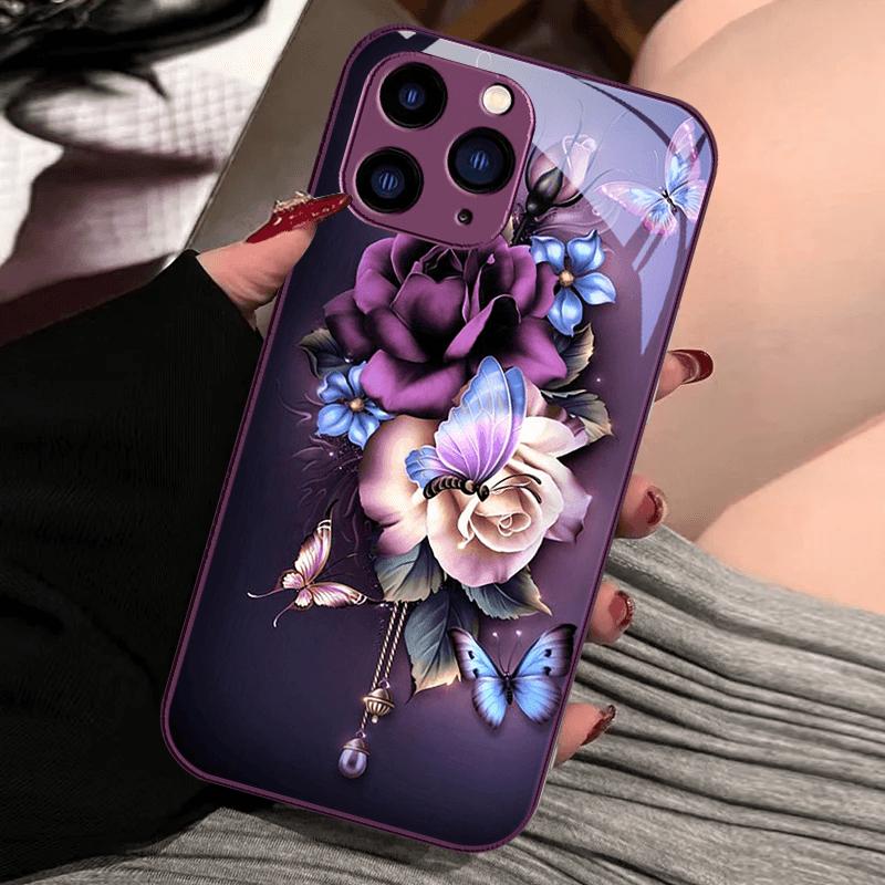 Роскошное закаленное стекло для чехла iPhone 16e iPhone16 Plus Жесткая ПК-стеклянная крышка для телефона для iPhone 14 15 11 Pro Max 12 13 Mini Бампер