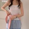 New Arrivals Open Run Layered Cami Sheer Frill Skirt Dot
