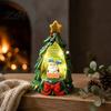 Christmas Home Accents Tree Ornament Lamp, Santa Claus And Golden Star Decor, Festive Room Decor Durable Resin Decorative Figure for Living