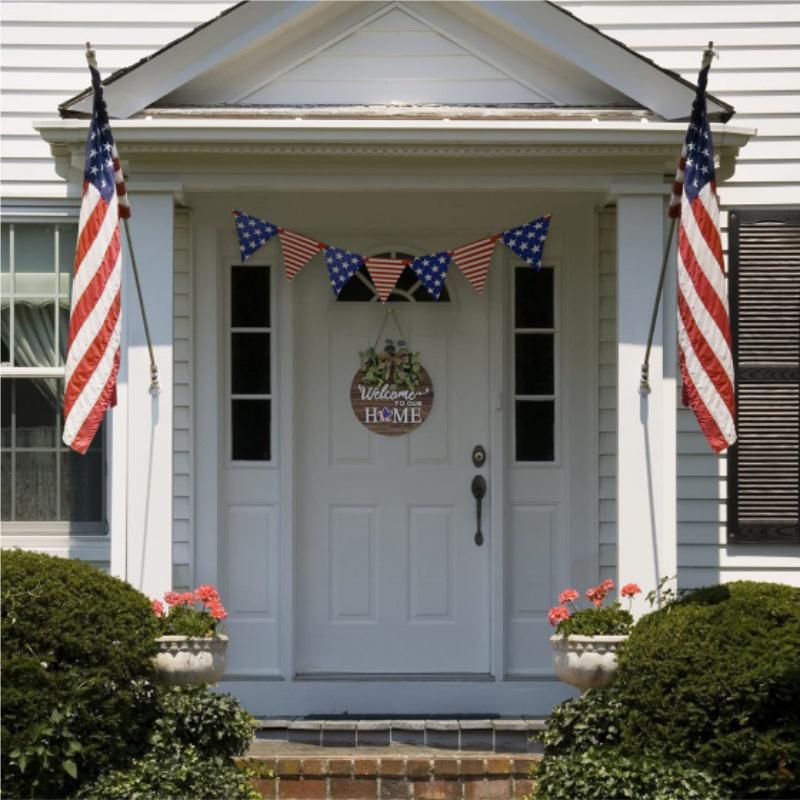 All-Season Wooden Door Wreath - Universal Home Decoration