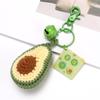 Avocado Knitted Keychain Mango Watermelon Weaved Keyrings Crochet Fruit Key Chain  Handbag Charms