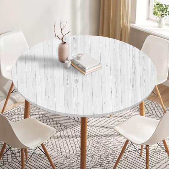 Круглая скатерть Yousheng 47,24 дюйма, моющаяся скатерть с эластичным краем, устойчивая к пятнам, для кухни, сада, улицы