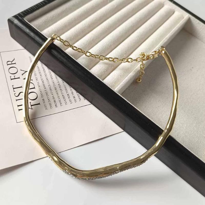 Tooxika Простой Личность Легкая Роскошь Темперамент Металл Неправильной Формы Лава Вспышка Бриллиант Воротник Чокер Ожерелье