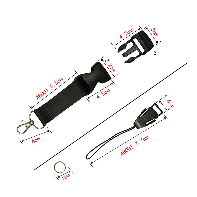 1pc Car Lanyard Straps Double-sided Logo Cell Phone Hanging Work Lanyard Car Keychain Auto Accessories Pendant Men Gift Key Ring