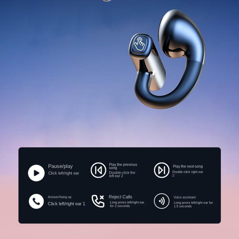 Новая беспроводная Bluetooth-гарнитура TWS Tws Twarm Black Безтехнологичная технология Безболезненные спортивные беспроводные Bluetooth-наушники для занятий спортом