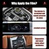 For BYD Han EV DMi   TPU Transparent Protective Film Interior Sticker Center Console Navigator Gear Door Car Accessories