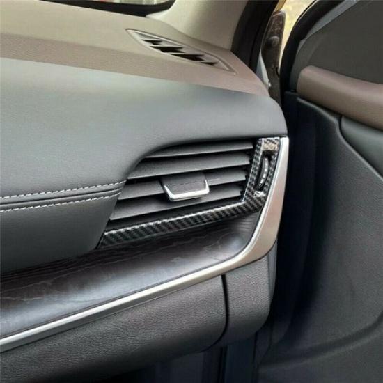 Carbon Fiber Front Side Air Vent Outlet Cover Trim For Nissan Qashqai 2023 2024