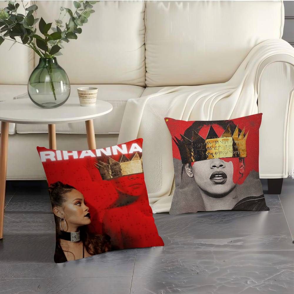 Famous Singer Rihanna Pop Music Maple Design Cushion Cover Happy Autumn Harvest decor Holiday Decorati Pillow Cover