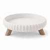 Round 3D Printed Layered Texture Storage Tray, Three‑Legged Tall Jewelry Dish, Minimalist Decorative Storage Plate
