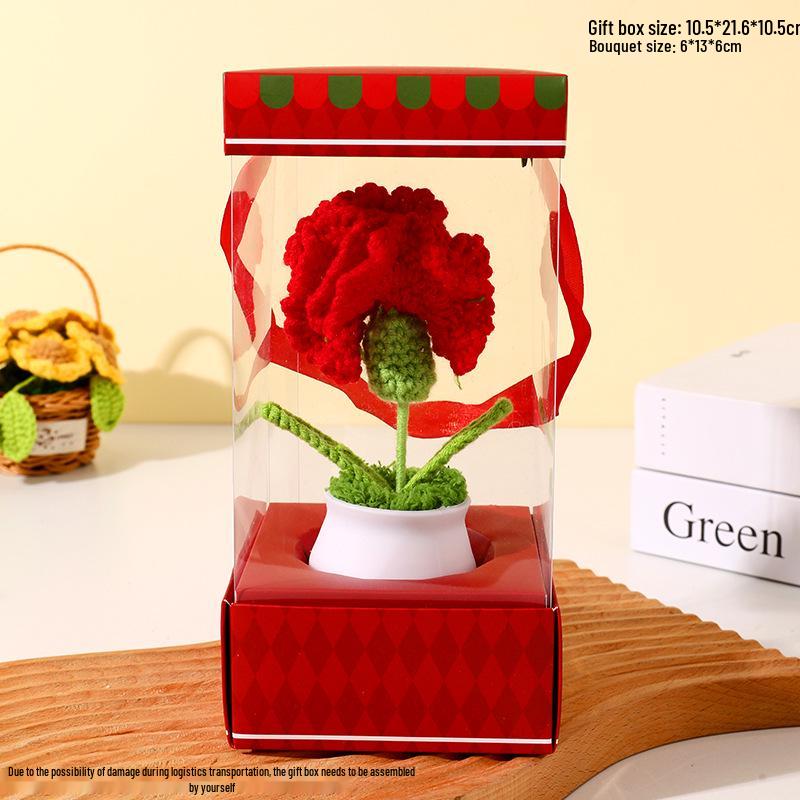 Handmade Sunflower Desk Decoration - Woven Bouquet Gift for Students & Girls