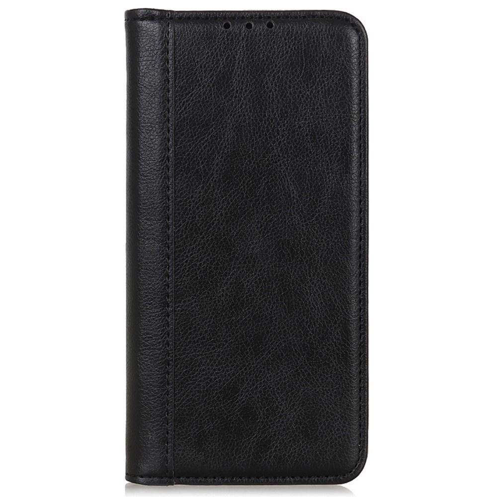 Case for Sony Xperia 5 V, Wallet Litchi Leather, Black