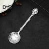 Coffee Spoon Carved Teaspoon Vintage European Palace Design Tableware Dessert Spoons for Kitchen Dining Bar Milk Tea Shops Cocktail Mixing