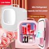 4L/6L Portable Car Home Dual Use Small Fridge Dormitory Cosmetic Storage Freezer Mini Car Mirror Refrigerator