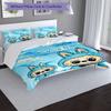 Blue Bunny Custom Name Text Print 1Pc Bedding Set Duvet Cover With Two Pillowcases Soft Bed Linen For Household Bedroom