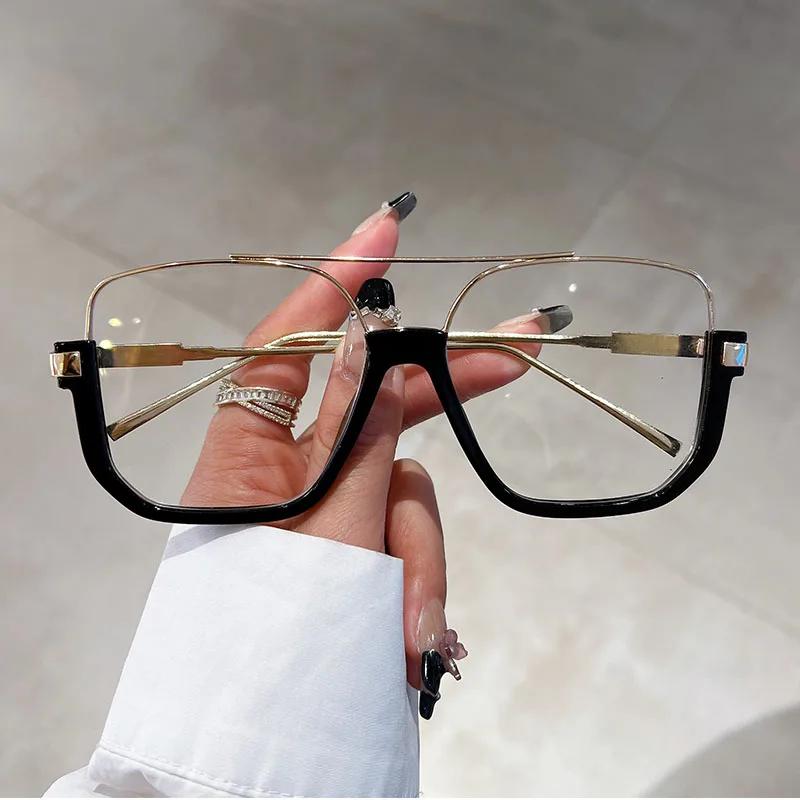 Винтажные солнцезащитные очки большого размера, модные мужские и женские квадратные очки, модные солнцезащитные очки Ins, популярный брендовый дизайн, UV400