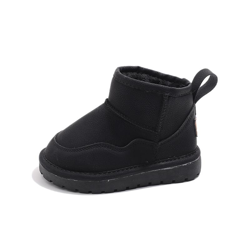 Детские зимние сапоги, модные детские короткие ботильоны, нескользящие, толстые, плюшевые, меховые, теплые, резиновые сапоги для девочек, зима 2024, новинка
