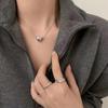 Kpop Love Heart Подвески Ожерелье для женщин Эстетическая мода Корейский стиль Ожерелья Змеиная цепочка из костей Y2k Ювелирные изделия Подарки на день рождения