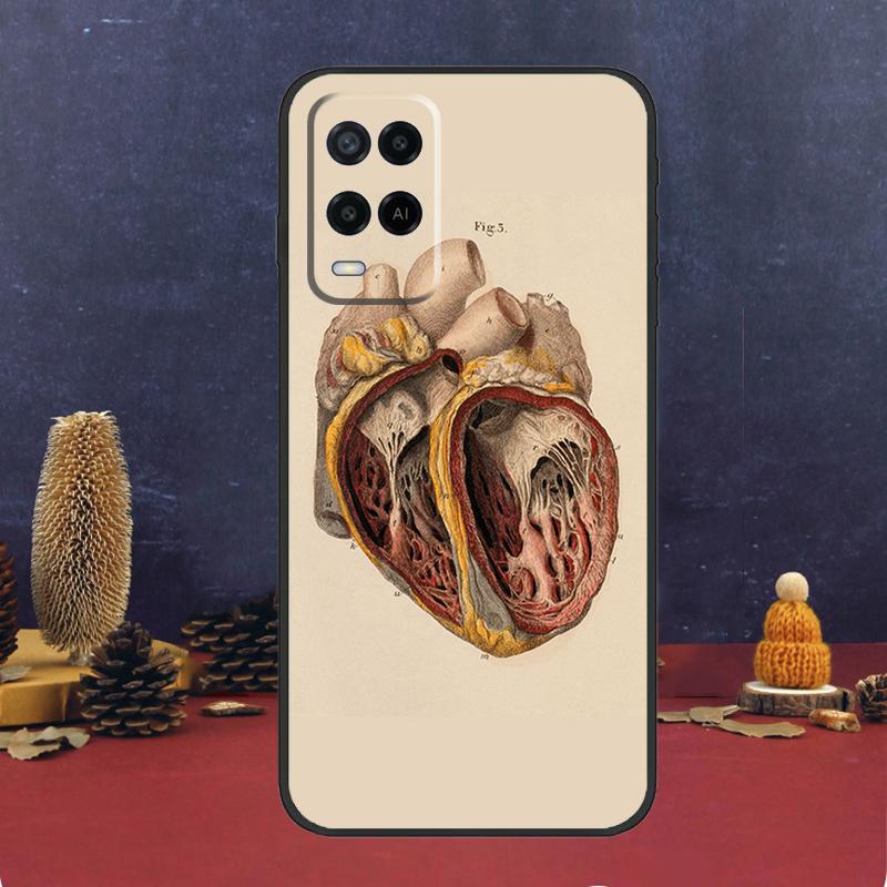 Анатомия человека для OPPO A58 A78 A98 A15 A16 A17 A76 A96 A77 A52 A72 A5 A9 A79 A94 A74 A57S A53S A54S чехол