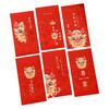 6Pcs Red Envelope 2024 Dragon Year Red Envelopes Cartoon Design Spring Festival Red Bag for New Year Festive