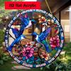 Hummingbird Suncatcher. Acrylic Stained Decor for Home, Yard and Garden.