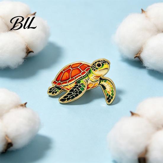 Daily Wear Pin Cartoon Sea Animal Metal Brooch, Dolphin Whale Seahorse Octopus Enamel Badge Pin, Hats Bags Scarves Clothes Decorative Accessory