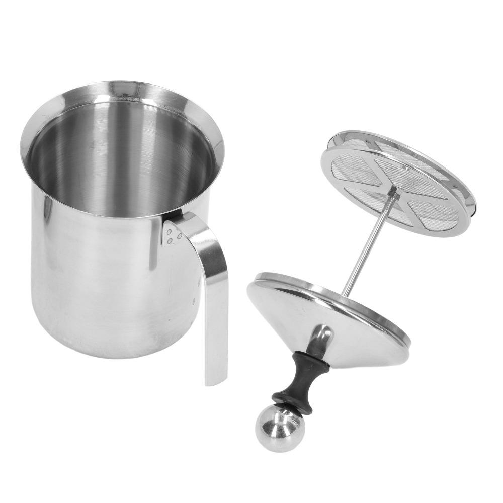 800ML Capacity Manual Milk Frother Stainless Steel Milk Foam Making Tool Coffee Making