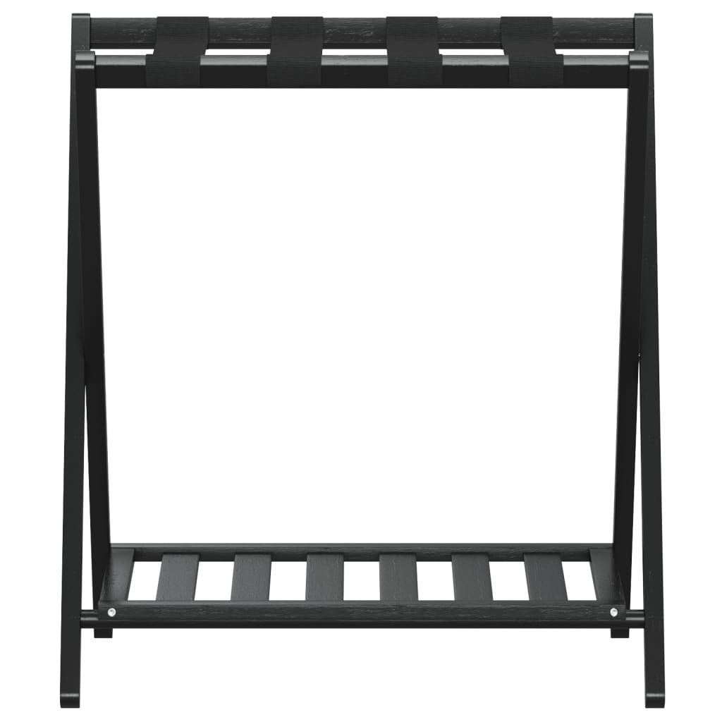 Luggage Rack Black 68 x 38 x 58 cm Bamboo