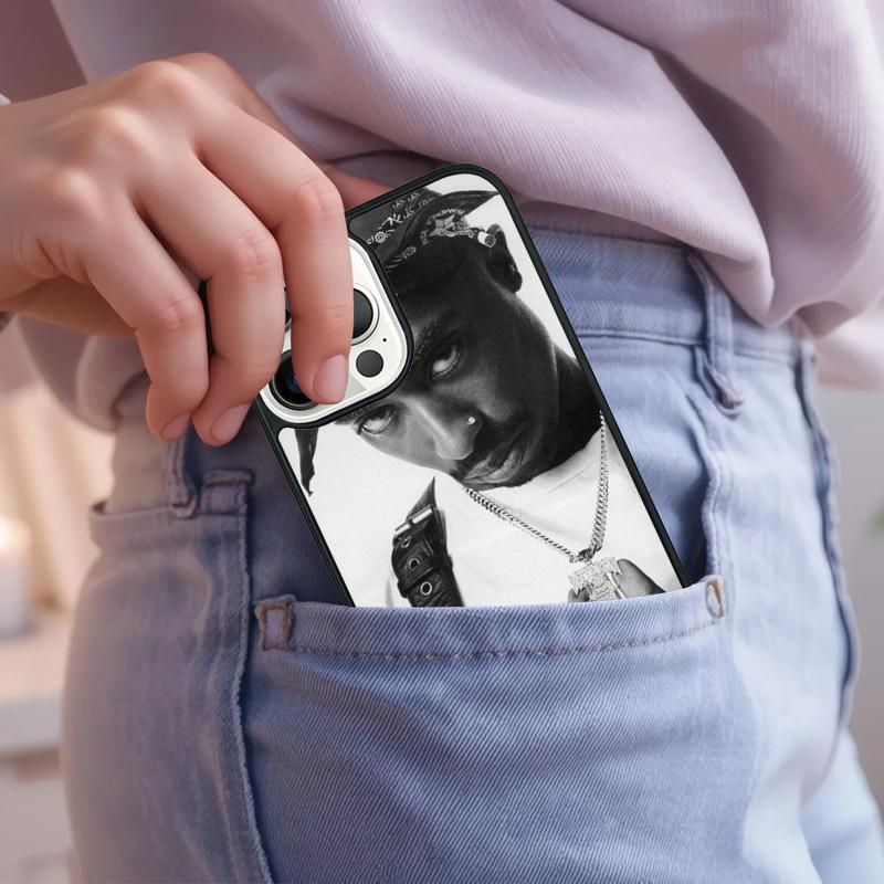 Мягкий чехол для телефона с изображением рэпера 2pac, певца Тупака, для iPhone 17 Air 15 16e 14 13 Pro Max Coque 12 11 Pro Max PLUS