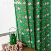 1PC Christmas Style Semi Blackout Curtains Santa Claus and Elk Pattern Green Curtains for Living Room Bedroom Balcony Window Home Decor
