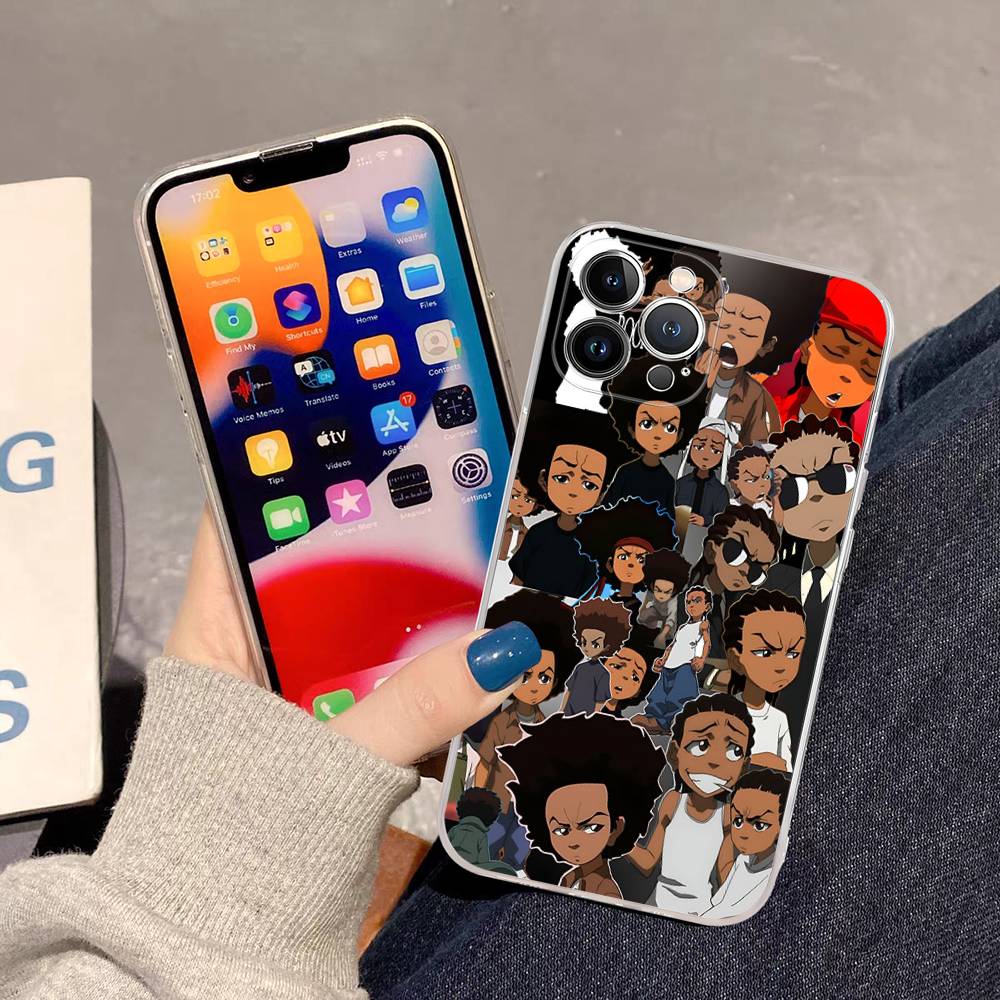 Мультяшный чехол для телефона The Boondocks из прозрачного ТПУ для IPhone 17 11 12 13 14 15 16 Pro Max 16 Plus