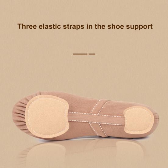 Yousheng, 1 пара балетных туфель для девочек, танцевальная обувь из эластичной ткани, мягкие дышащие, износостойкие, легкие танцевальные тапочки для малышей, обувь