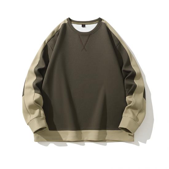 Sweatshirts Men Patchwork Long Sleeve Hoodie Streetwear Tops Male Hip Hop Harajuku Korean Mens Casual O-Neck Pullover