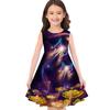 Summer Sleeveless Round-neck Vest Dresses Princess Dresses Cute 3D Printing Pretty Butterfly Pattern Girls' Dresses