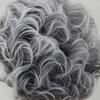Short Wavy Curly Wigs with Bangs Natural Look High Temperature Silk Hair Wigs Long-Lasting Wear Middle-aged Women Style Fashion Fluffy Silver